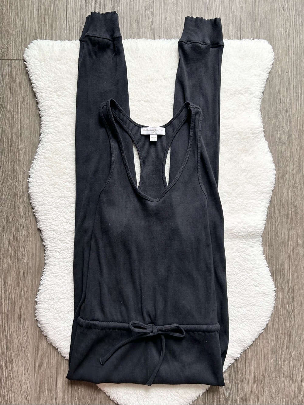 Spiritual Gangster Giselle Black Ribbe Sleeveless Jumpsuit